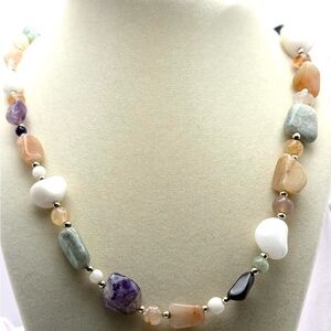 Multicolor Stone Beaded Necklace